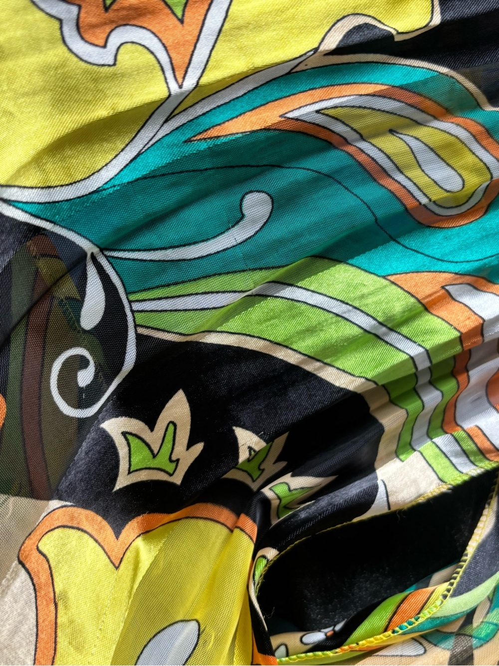 Vintage Psychedelic Scarf, Long Polyester retro - Picture 6 of 16